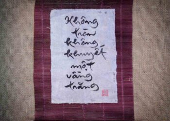Mành chữ thư pháp Thầy Yên Tử
